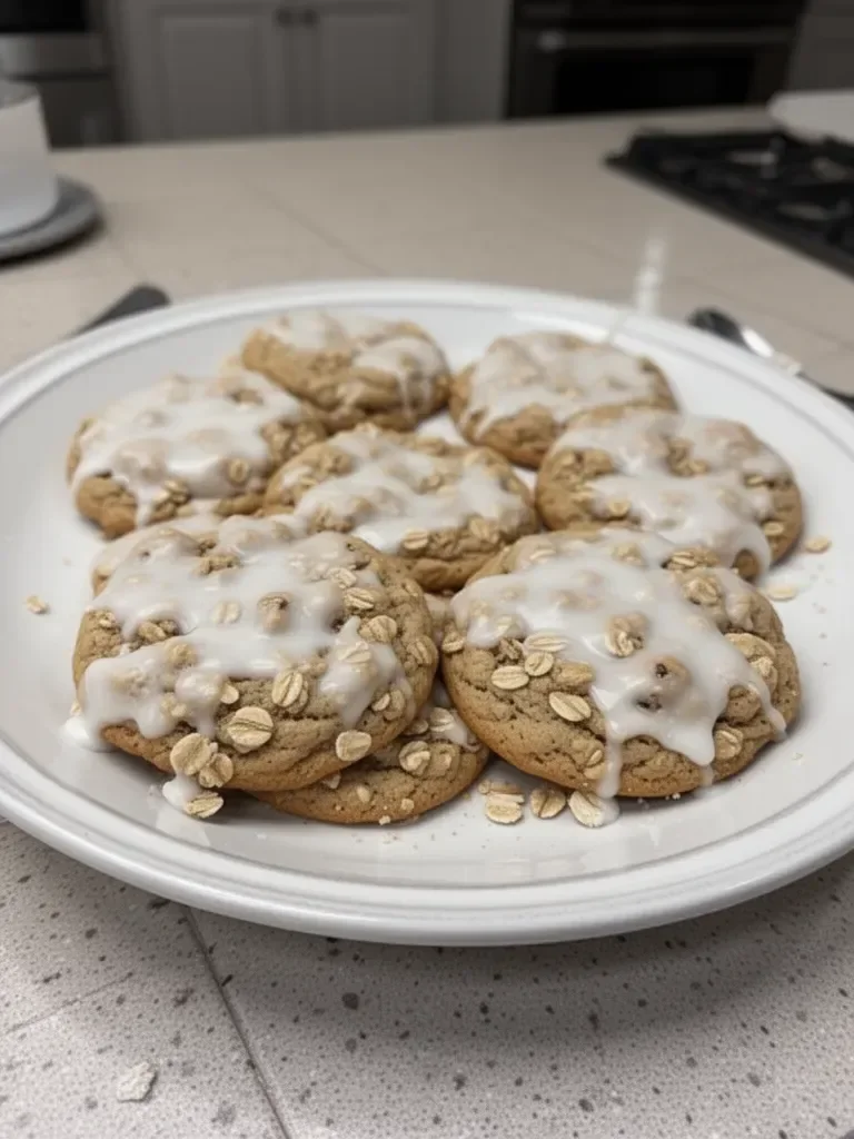 Iced oatmeal cookies - Crumbl copycat