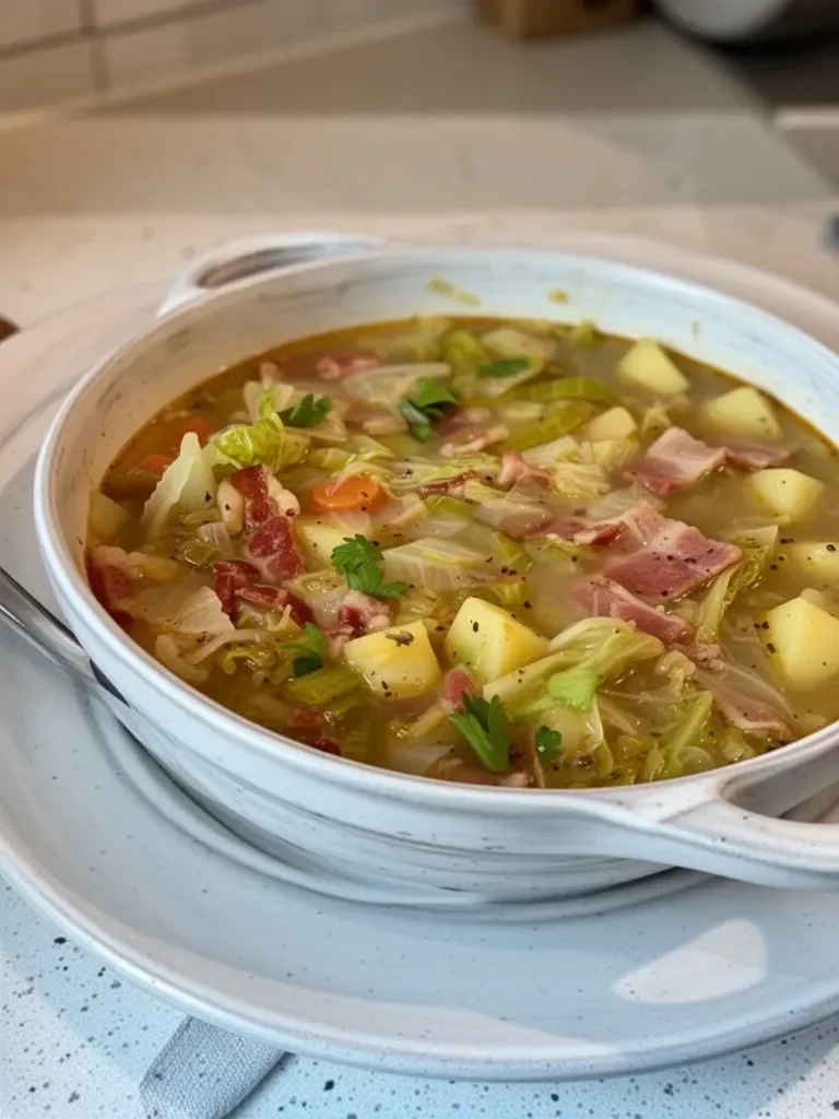 Irish Bacon, Cabbage, and Potato Soup