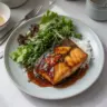 Delicious Japanese miso glazed cod presented beautifully
