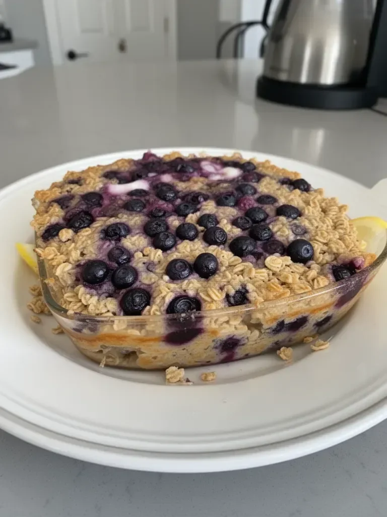 Lemon Blueberry Baked Oats