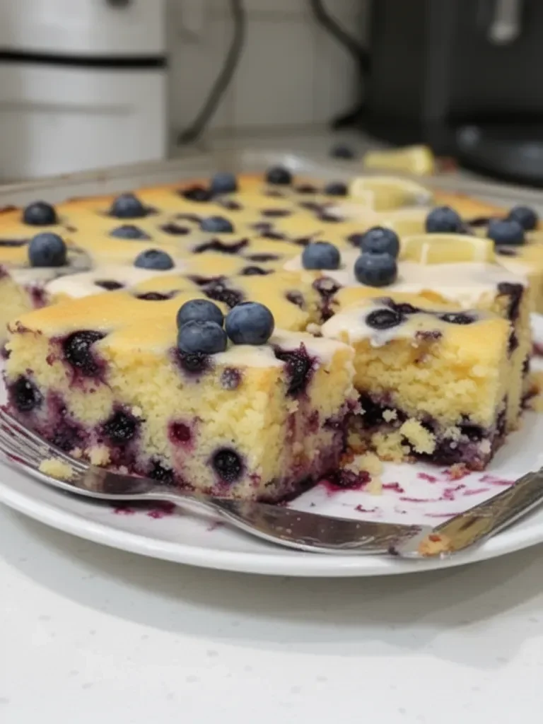 Lemon Blueberry Sheet Cake