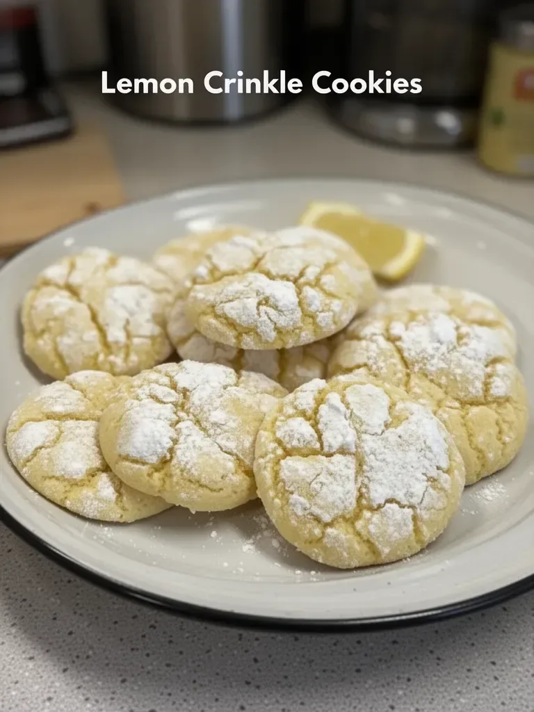 Lemon Crinkle Cookies Recipe - Soft, Tangy & Easy to Make
