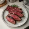 Delicious marinated venison steak ready for grilling