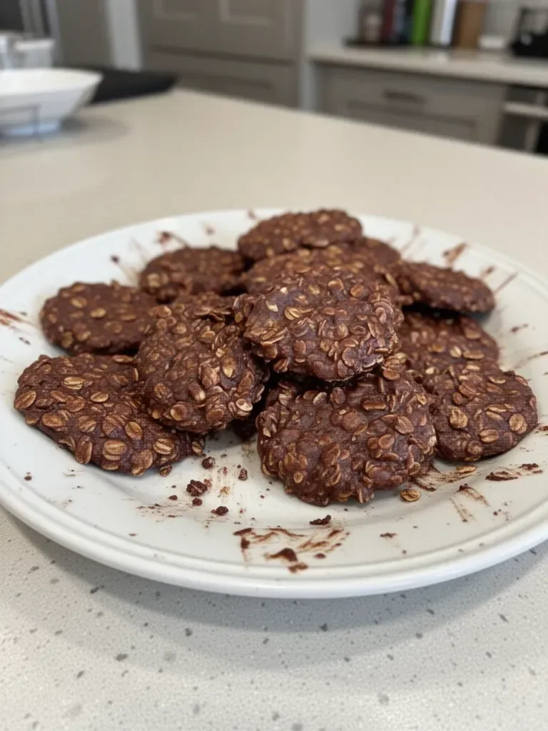 No Bake Chocolate Oatmeal Cookies