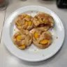 Freshly baked peach cobbler cookies with a golden crust