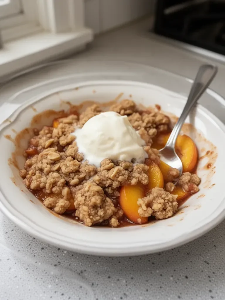 Peach Crisp for Two