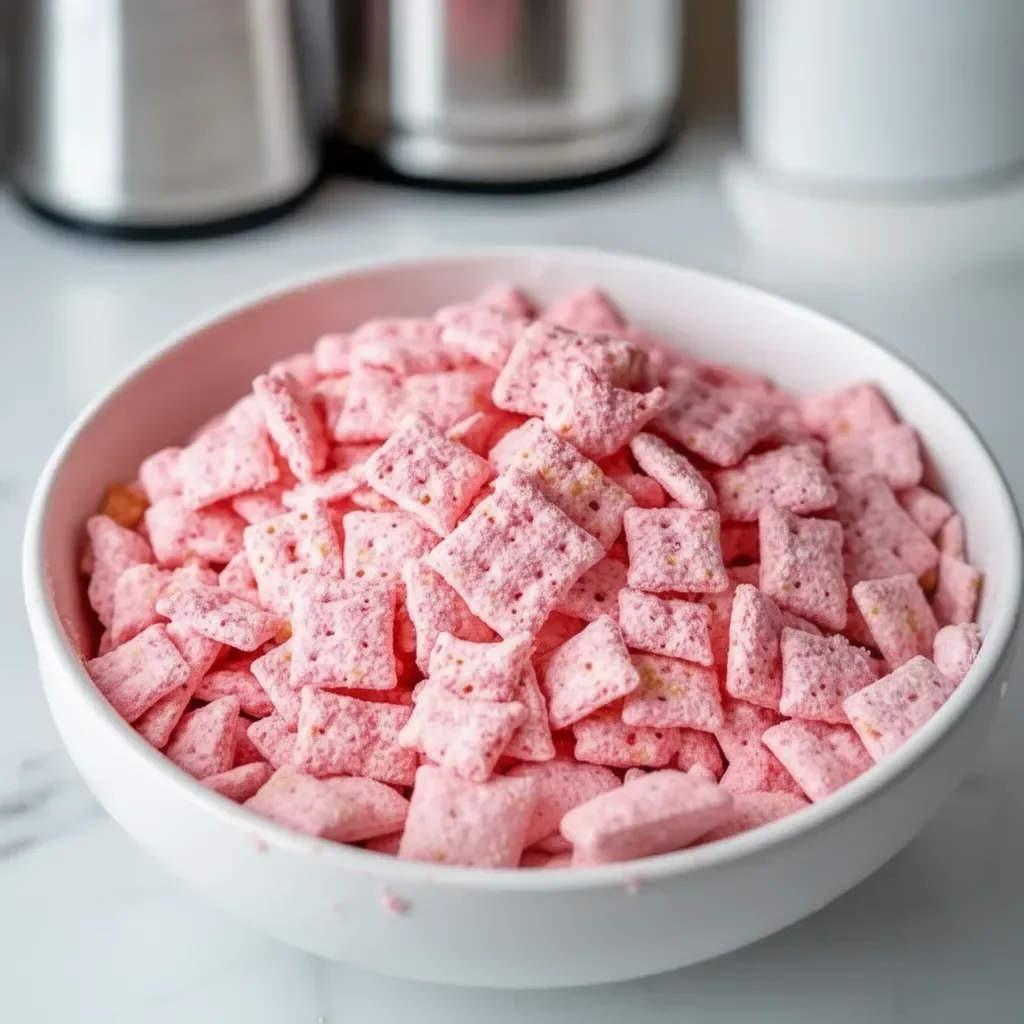 Quick Strawberry Shortcake Puppy Chow