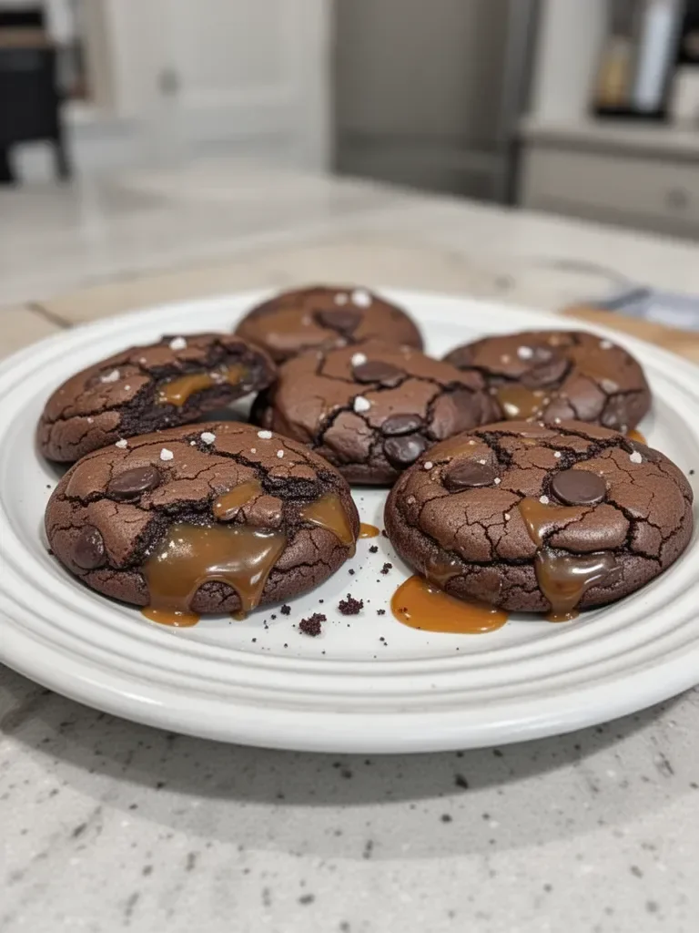 Salted Caramel Chocolate Cookies