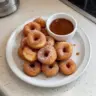 Delicious churro donut bites topped with cinnamon sugar