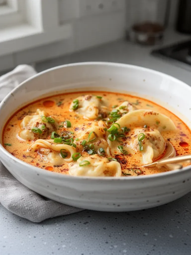 Thai Coconut Curry Soup with Dumplings