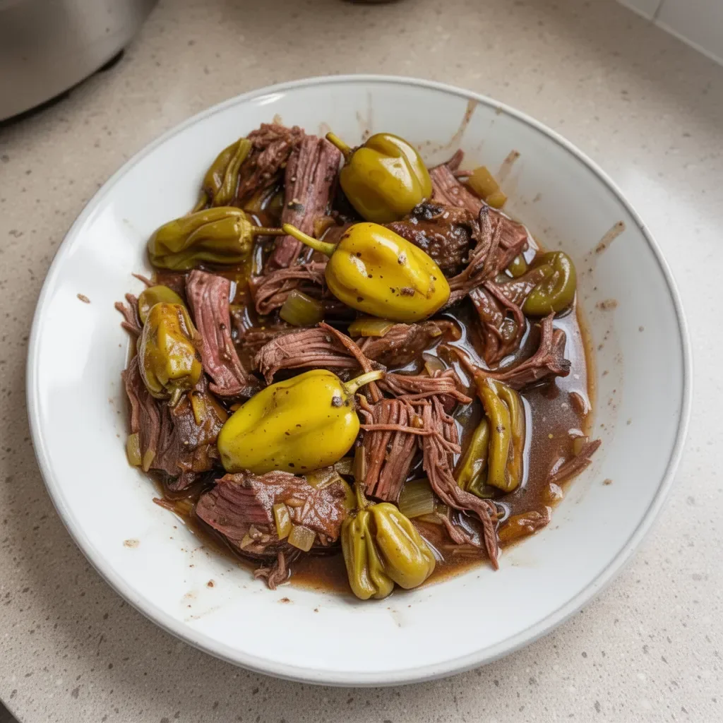 Delicious Mississippi Pot Roast served with vegetables on a plate