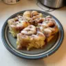 Amish Cinnamon Flop dessert with cinnamon and sugar topping