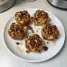 Delicious Apple Pecan French Toast Cups served on a plate