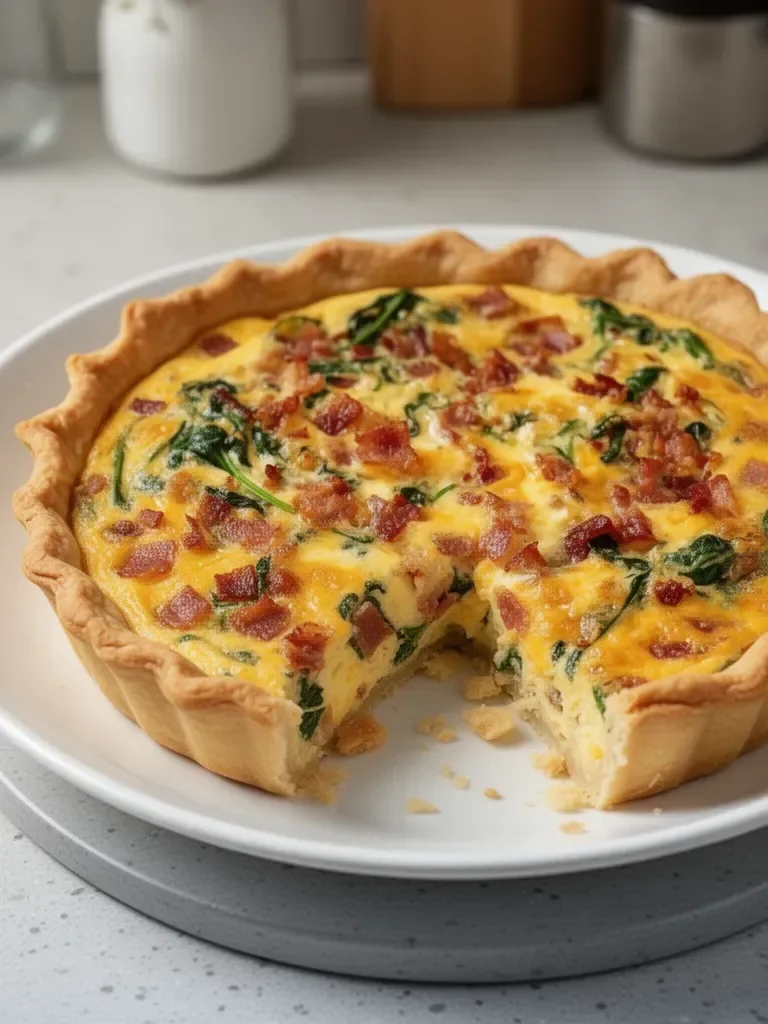 Bacon and Cheddar Quiche