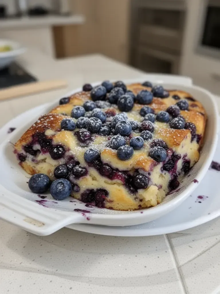 Blueberry Buttermilk Pancake Casserole