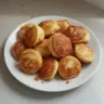 Delicious and fluffy breakfast pancake poppers served with syrup