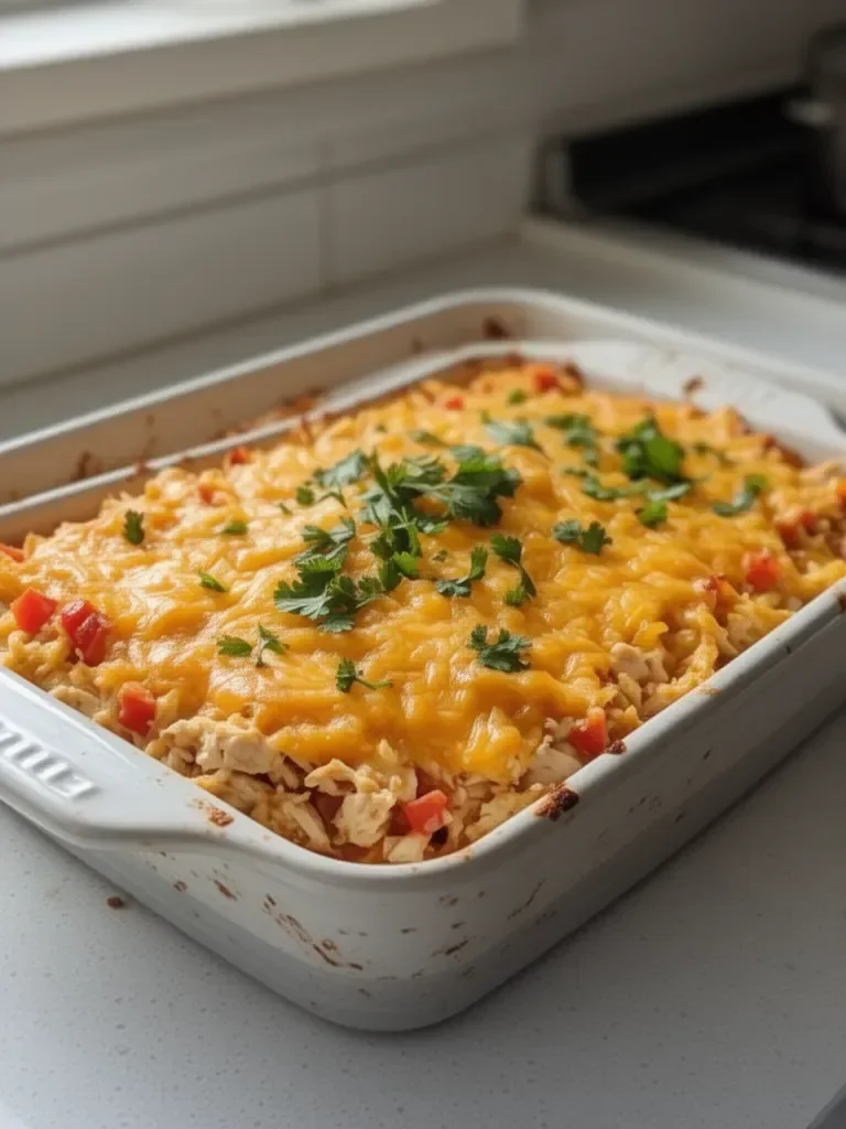 Cheesy Chicken Taco Casserole