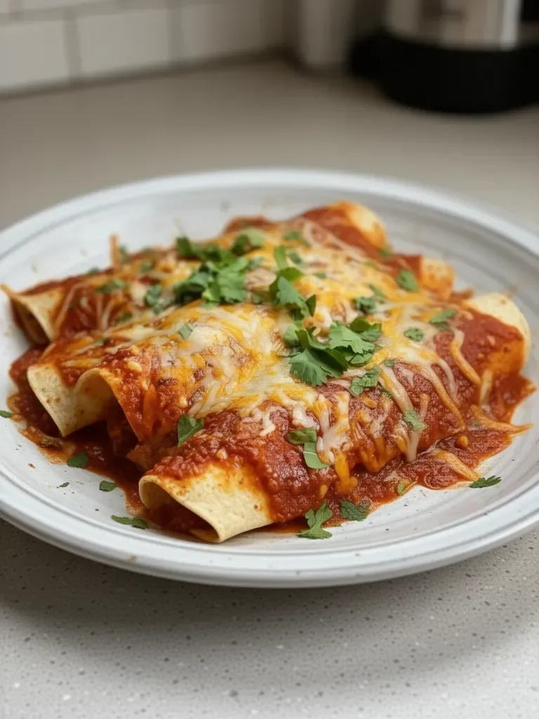 Cheesy Rotisserie Chicken Enchiladas