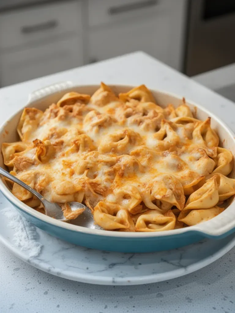 Chicken Enchilada Tortellini Bake