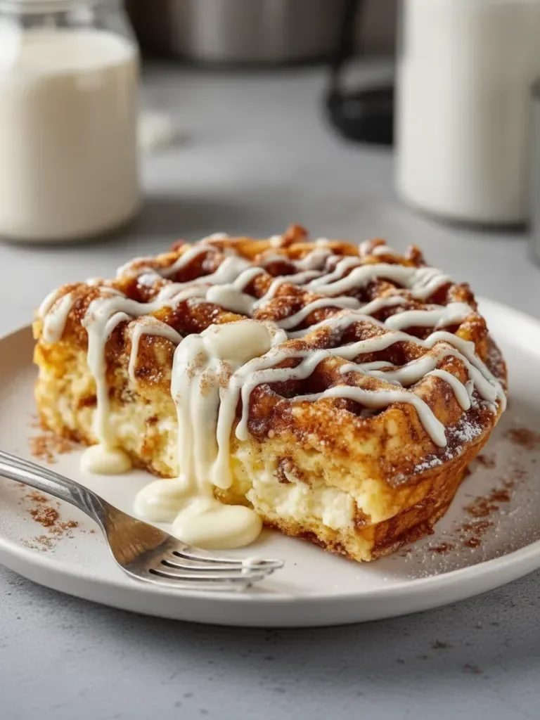 Cinnamon Roll Waffles Cream Cheese