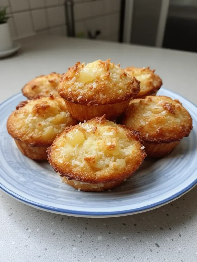 Coconut and Pineapple Cottage Cheese Muffins
