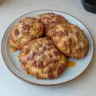 Cottage Cheese Cinnamon Roll Breakfast Cookies on a wooden table