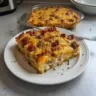 Delicious Crack Breakfast Casserole with eggs, cheese, and bacon
