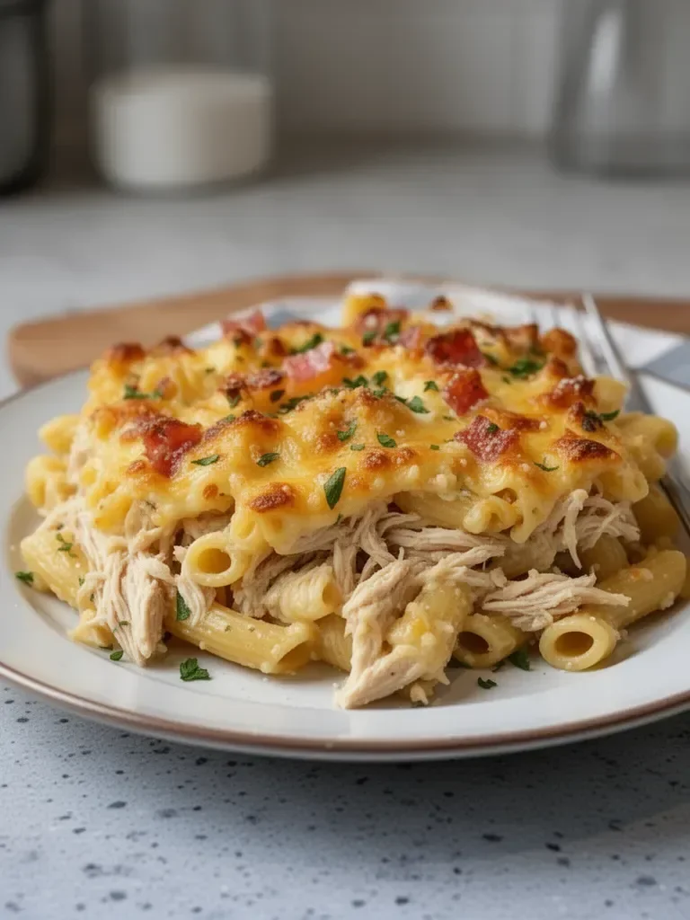 Crazy Good Chicken Pasta Casserole