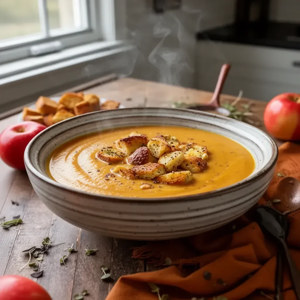 Creamy Roasted Apple Pumpkin Soup
