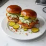 Crispy dill chicken sandwich with fresh ingredients and crispy coating