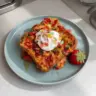 Crunchy French Toast served with syrup and fresh berries