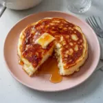Delicious cottage cheese pancake served on a plate, perfect for single servings