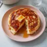 Delicious cottage cheese pancake served on a plate, perfect for single servings
