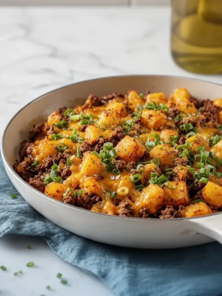 Easy One-Pan Ground Beef and Potatoes