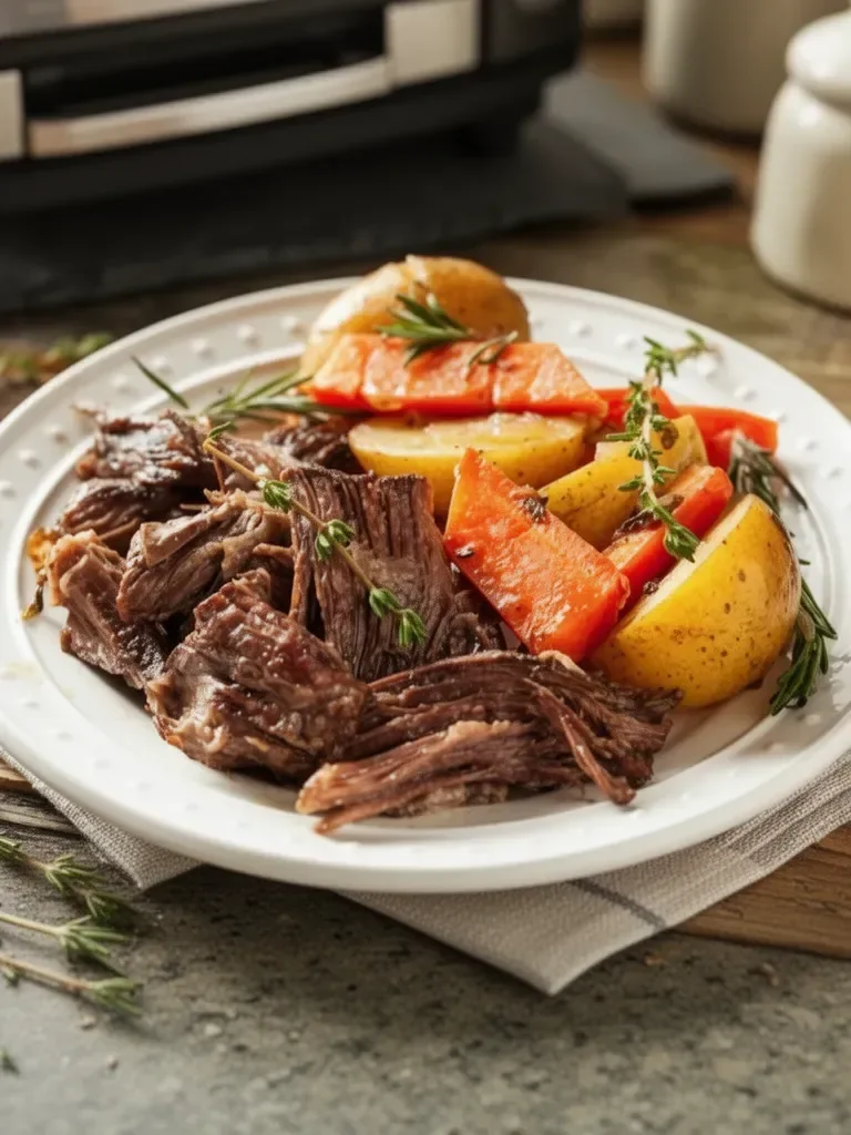 Easy Slow Cooker Pot Roast Recipe With Vegetables