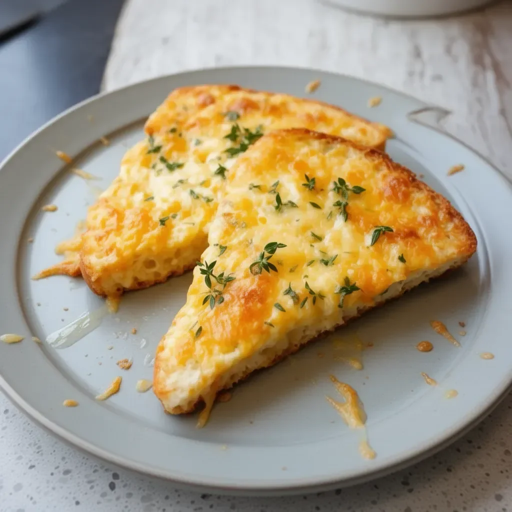 Delicious egg and cheese toasts freshly made for a quick meal.