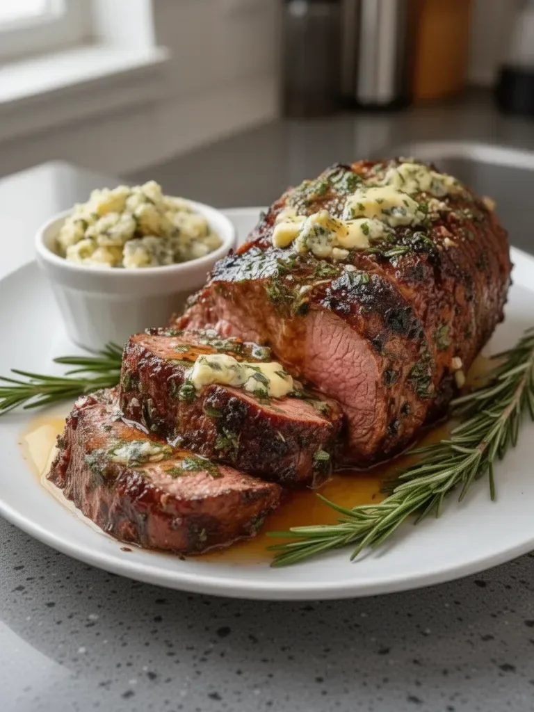 Garlic Herb Butter Beef Tenderloin Roast