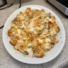 Delicious Monterey Chicken Bubble Up casserole with chicken, cheese, and toppings