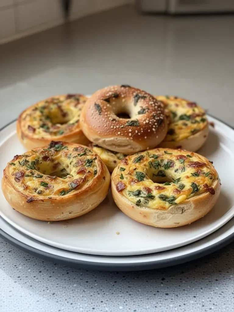 Quiche Stuffed Bagels
