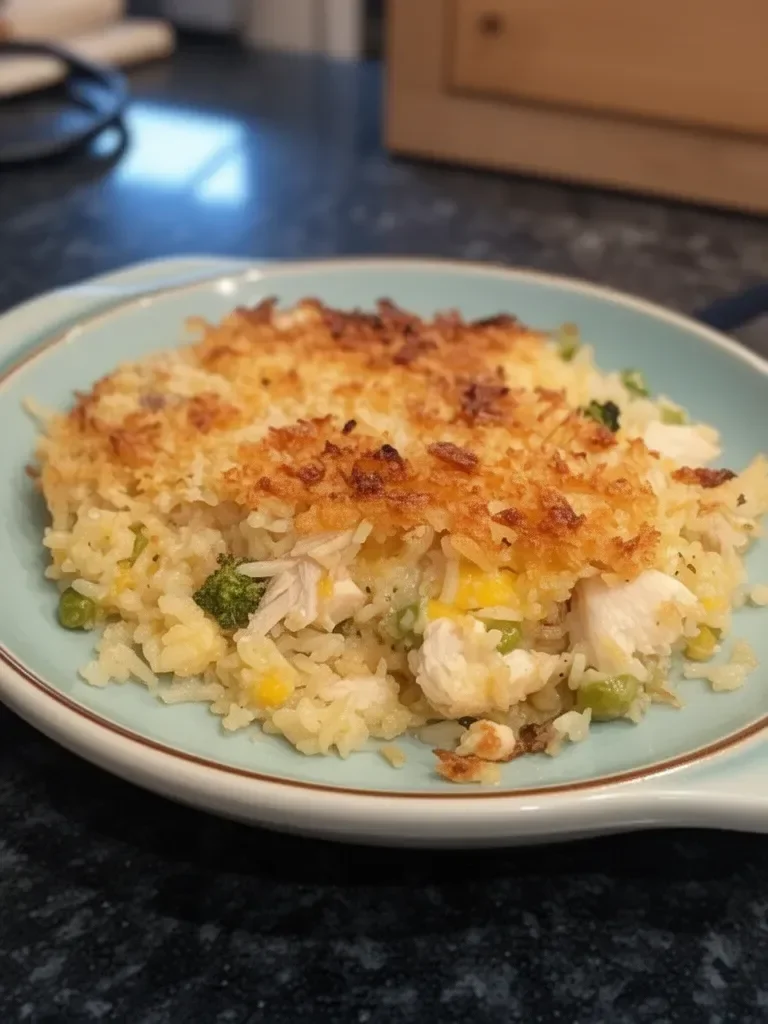 Rotisserie Chicken and Rice Casserole
