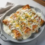 Creamy sour cream enchiladas with rotisserie chicken for a quick weeknight dinner
