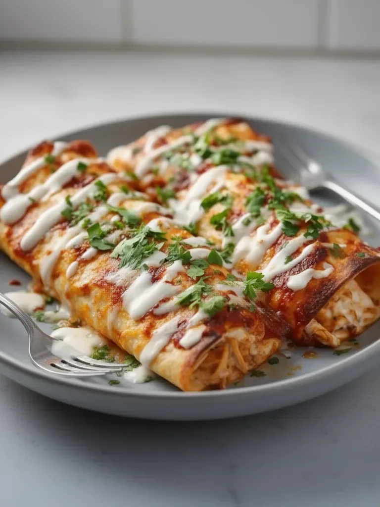Rotisserie Chicken Sour Cream Enchiladas – Easy Creamy Weeknight Dinner