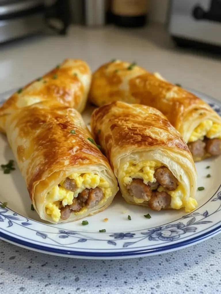 Sausage, Egg, and Cheese Breakfast Roll-Ups