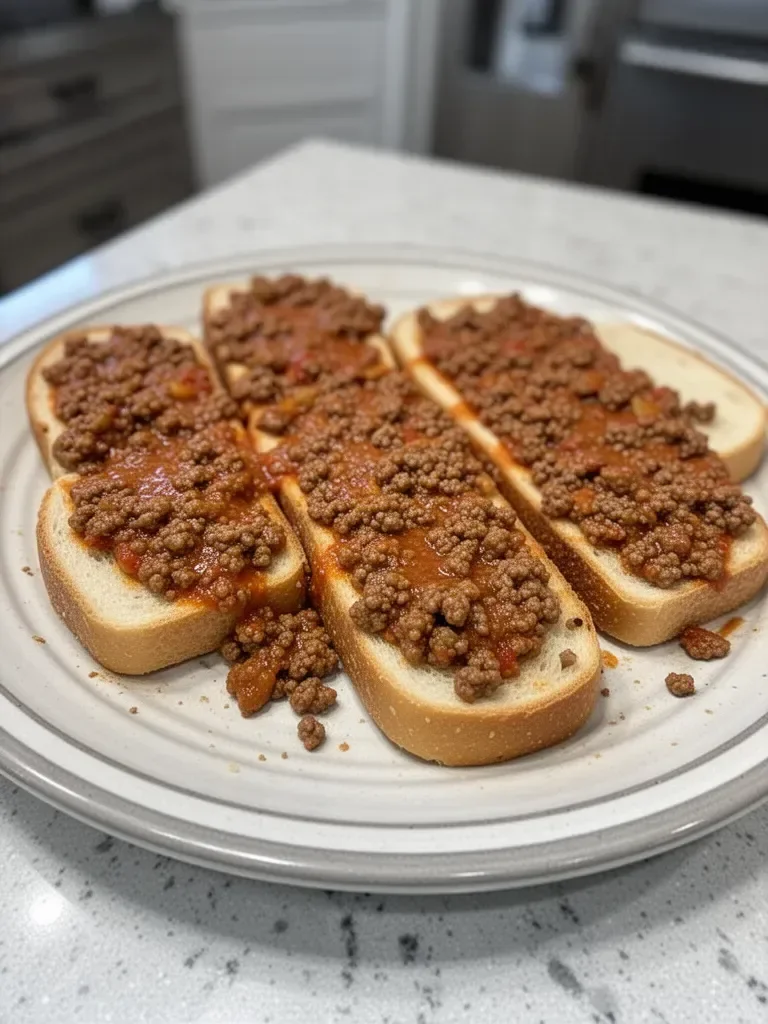 Sloppy Joe French Bread Slices