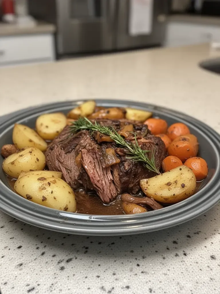 Slow Cooker Three Envelope Pot Roast