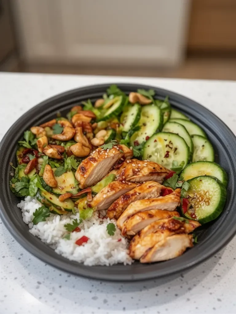 Sweet Chili Rotisserie Chicken Bowls