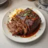 Succulent roast served at Texas Roadhouse, a popular American steakhouse.