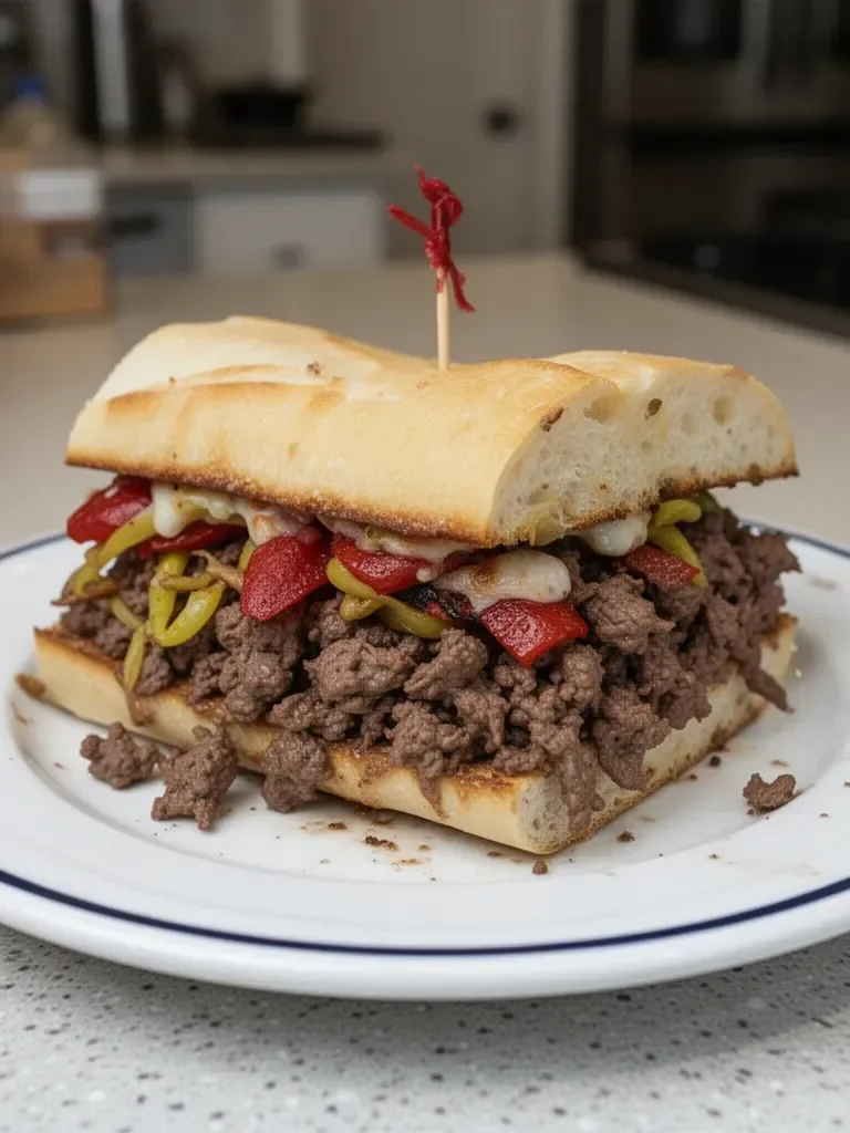 The Best Hot Italian Venison Sandwich (Deer Meat)