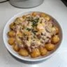 Ultimate Tater Tot Breakfast Bowl with crispy tots and toppings