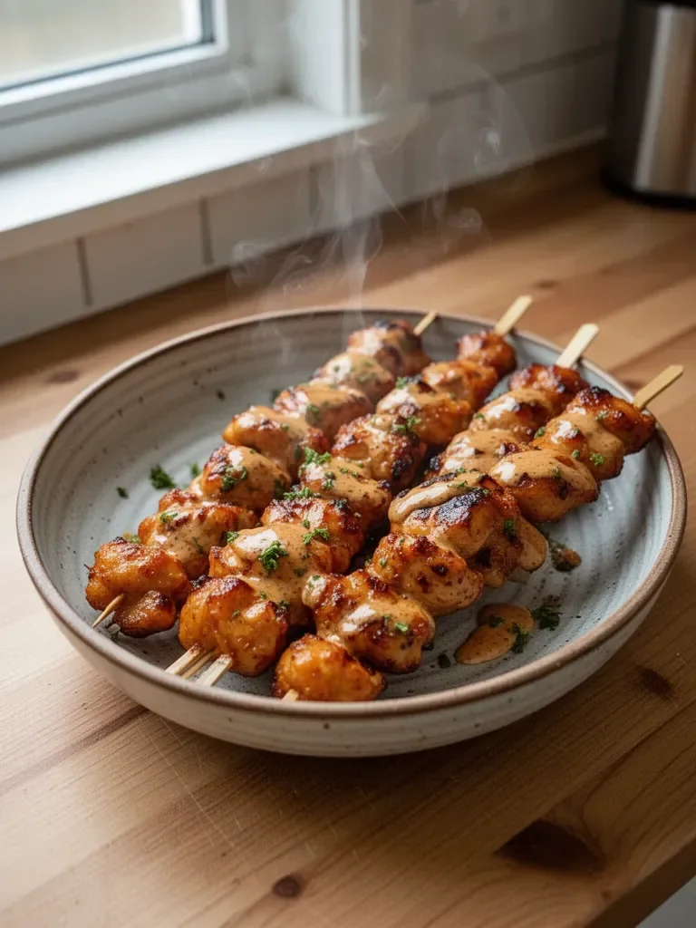 Bang Bang Chicken Skewers